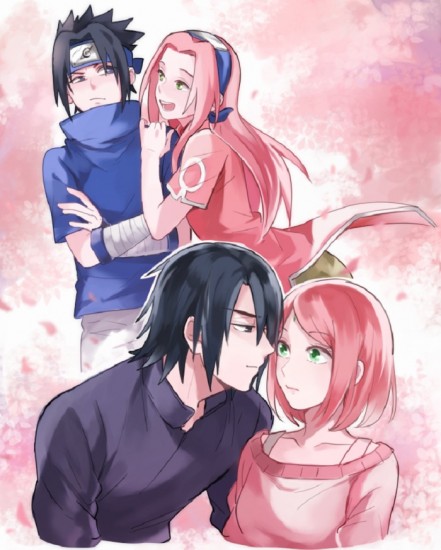 Саске и Сакура - Наруто арт/ Sasuke Sakura - Naruto art